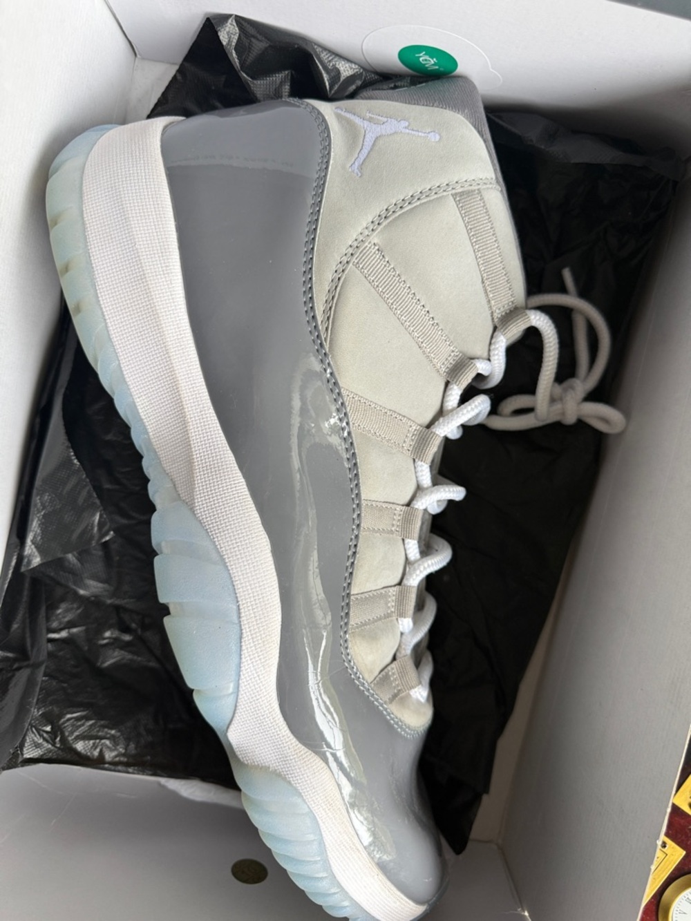 Air Jordan 11 Retro - Grey/White High-Top Sneakers - Picture 4 of 9
